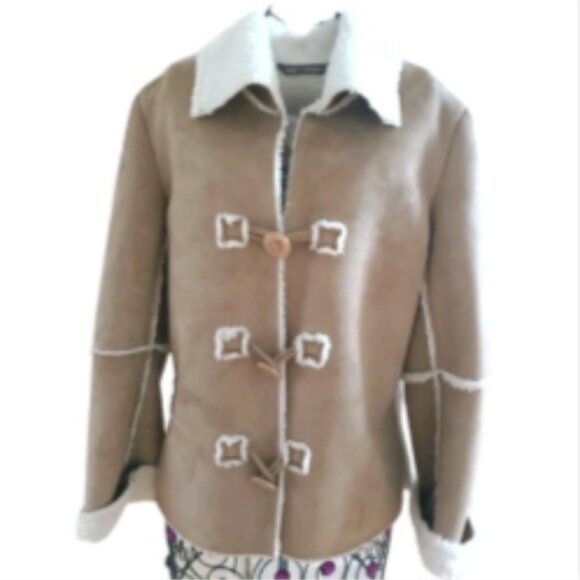 Abby & Friends Jacket Faux Fur Coat M - Picture 1 of 17